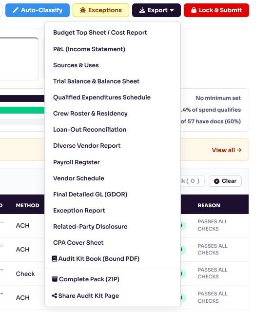 Tax Credit Reports for Your CPA